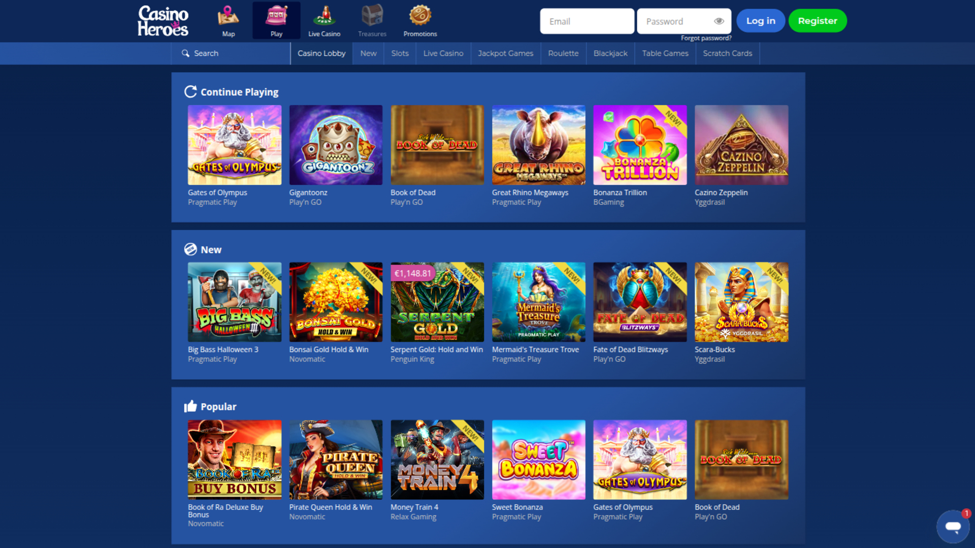 Casino Heroes Desktop Games