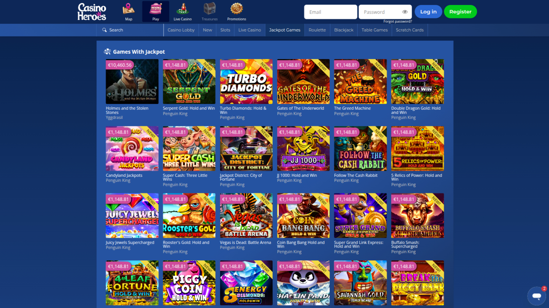 Casino Heroes Desktop Jackpot