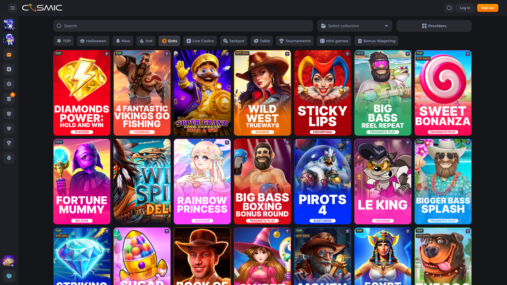 Cosmicslot Casino Games Desktop