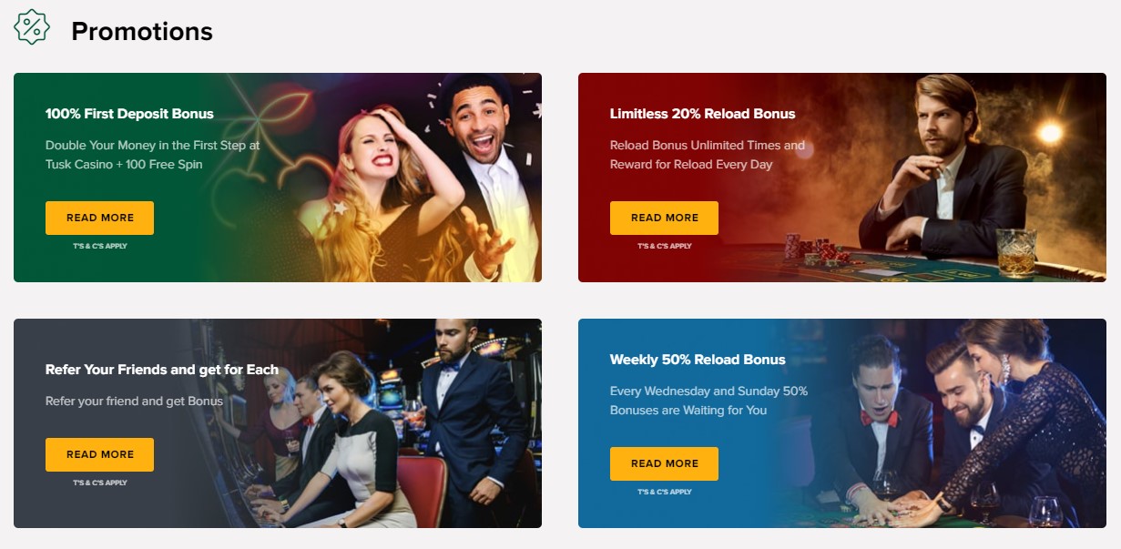 Tuck Online Casino Bonus Promotions