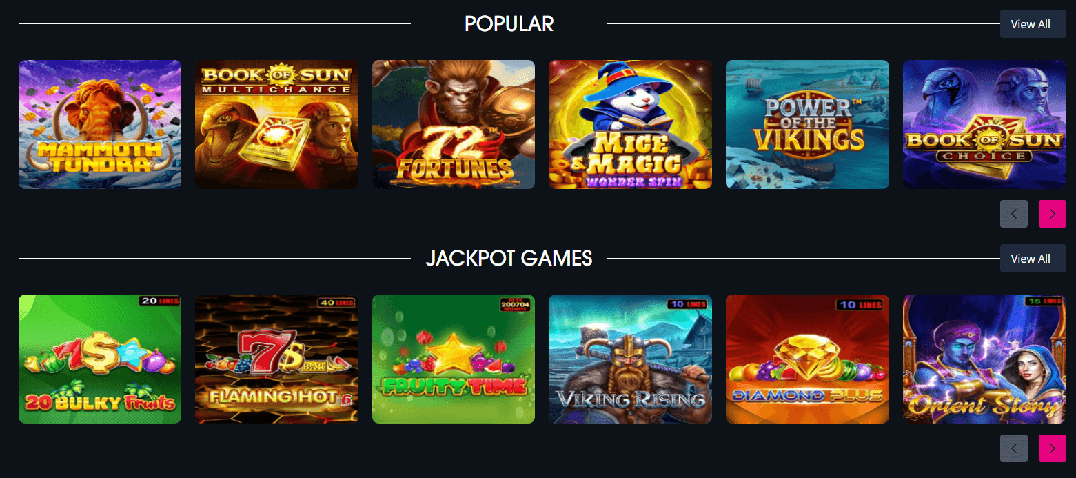 Rolr Casinos Games